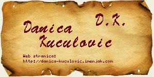 Danica Kuculović vizit kartica